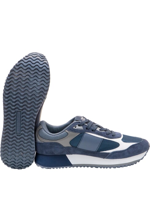 CLEEF Baskets bleu fonc&eacute; blanc - Chaussures Homme