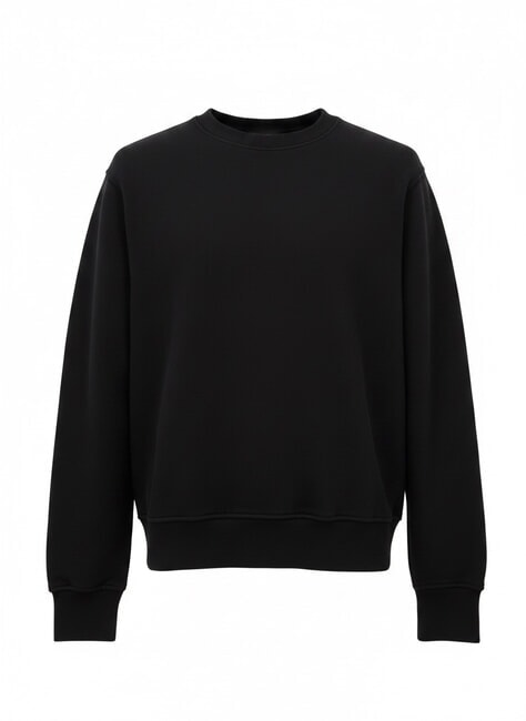 JERSEY Sweat-shirt en coton noir - Pulls molletonn&eacute;s