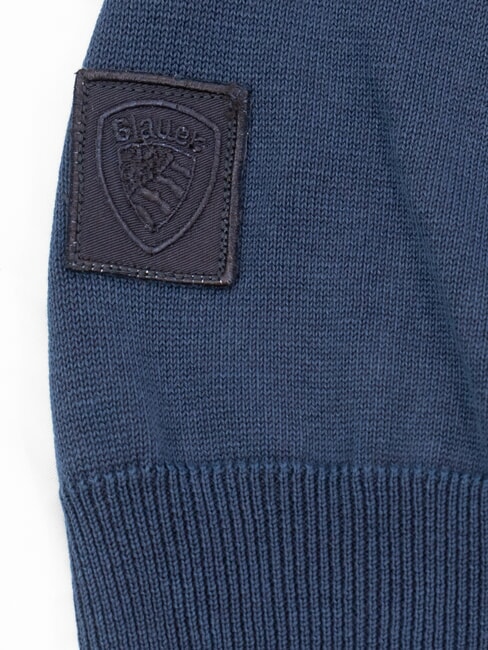 HERALD Pull en coton bleu - Pulls pour hommes