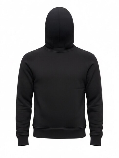 JERSEY Sweat-shirt &agrave; fermeture &eacute;clair int&eacute;grale noir - Pulls molletonn&eacute;s
