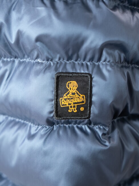 MEAD Doudoune &agrave; capuche bleu poussi&eacute;reux - Doudounes femme