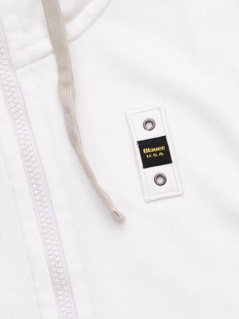 CARDINTON Sweat-shirt zipp&eacute; &agrave; capuche blanc optique - Pulls molletonn&eacute;s