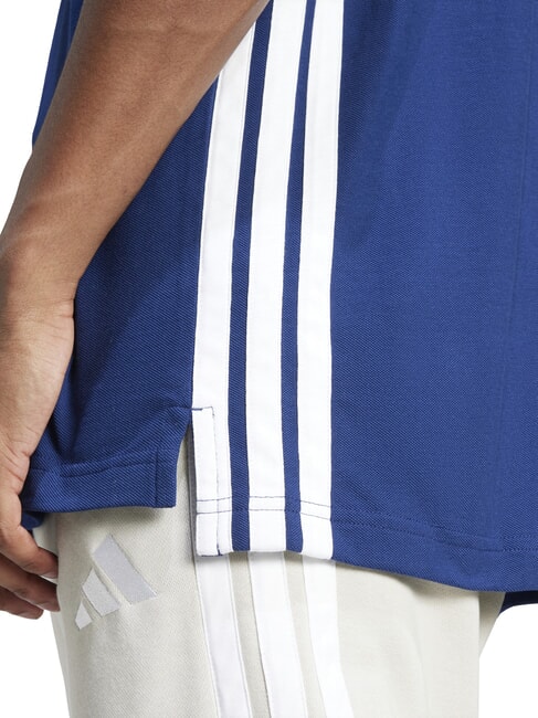3 STRIPES polo &agrave; manches courtes bleu - chemise polo