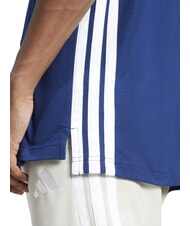 ADIDAS 3 STRIPES polo &agrave; manches courtes bleu - chemise polo - 3