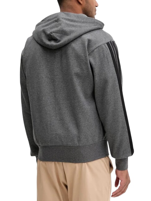 3 STRIPES Sweatshirt &agrave; capuche gris - Pulls molletonn&eacute;s