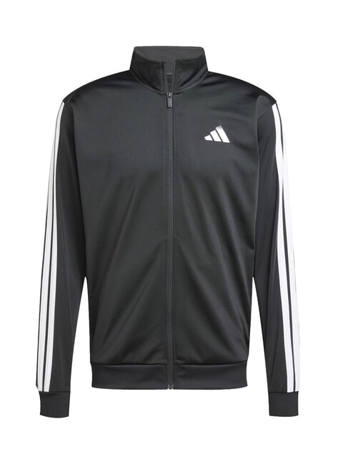 3 STRIPES Sweat-shirt &agrave; fermeture &eacute;clair int&eacute;grale noir - Pulls molletonn&eacute;s