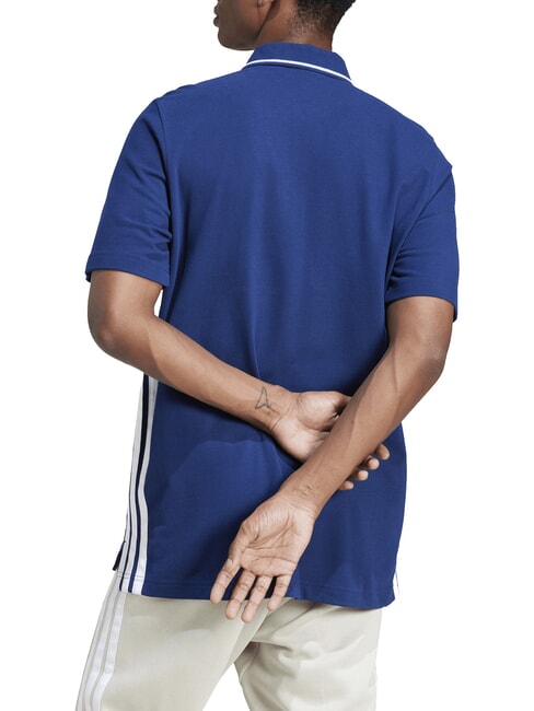 3 STRIPES polo &agrave; manches courtes bleu - chemise polo