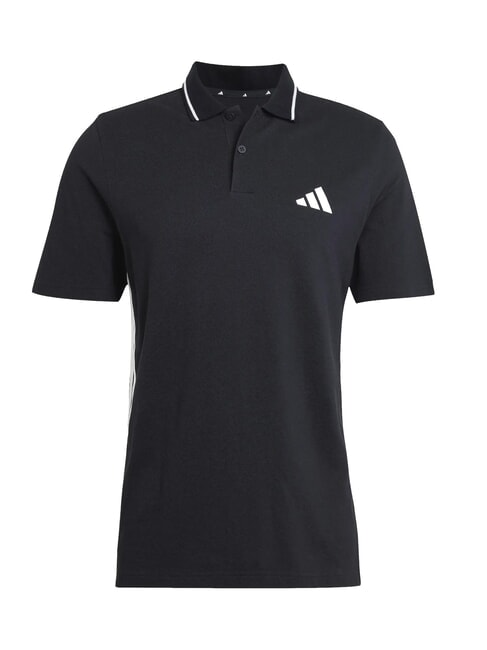 3 STRIPES polo &agrave; manches courtes noir - chemise polo