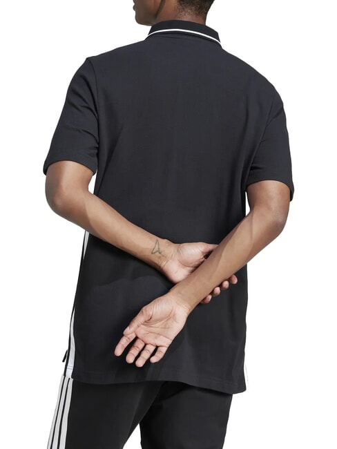 3 STRIPES polo &agrave; manches courtes noir - chemise polo