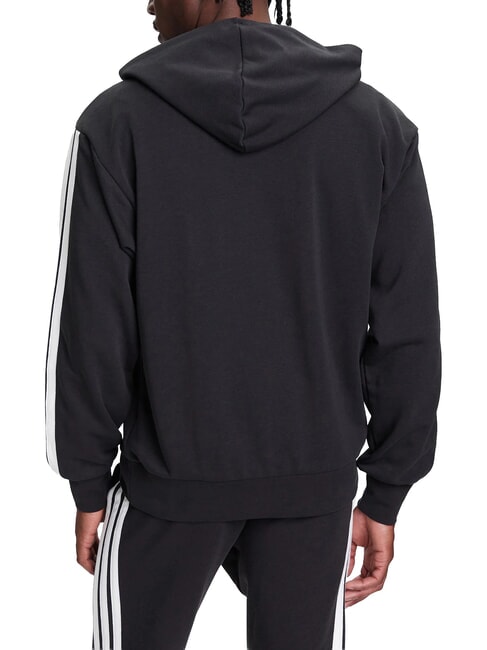 3 STRIPES Sweatshirt &agrave; capuche noir - Pulls molletonn&eacute;s