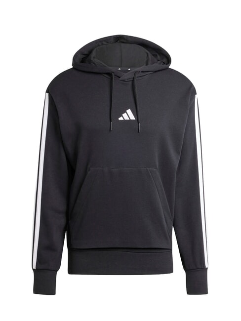 3 STRIPES Sweatshirt &agrave; capuche noir - Pulls molletonn&eacute;s