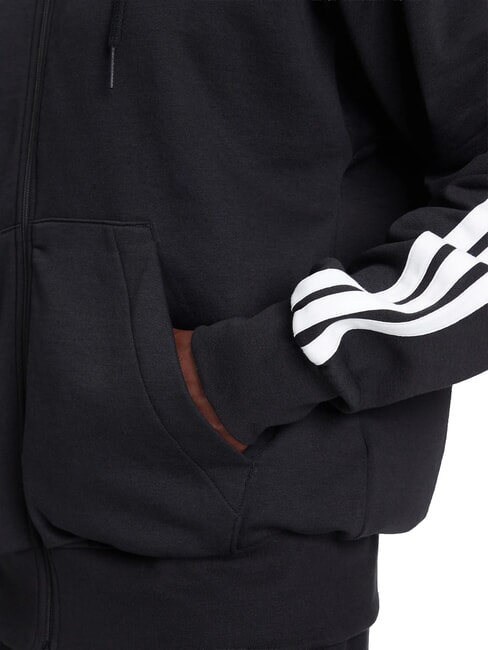 3 STRIPES Sweat-shirt de sport noir - Pulls molletonn&eacute;s