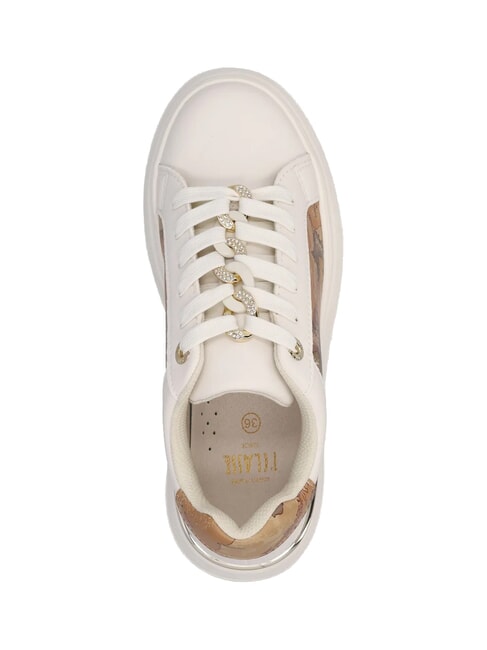 GEO Baskets orn&eacute;es de bijoux blanc cass&eacute;/beige g&eacute;o - Chaussures Femme