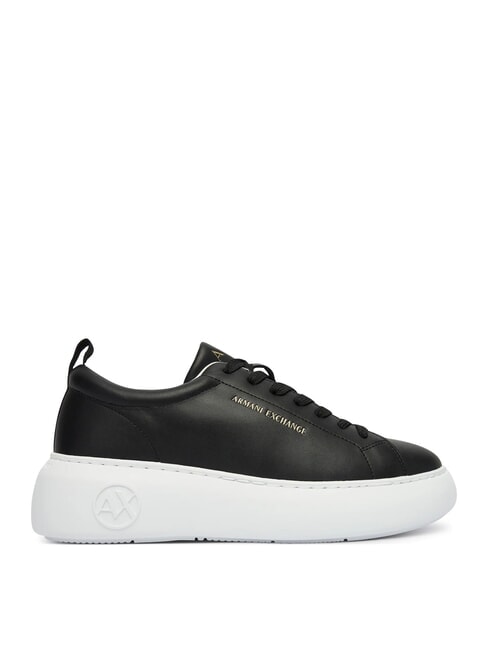 SUPER Baskets en cuir noir - Chaussures Femme