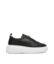 ARMANI EXCHANGE SUPER Baskets en cuir noir - Chaussures Femme - 2