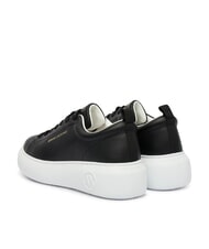 ARMANI EXCHANGE SUPER Baskets en cuir noir - Chaussures Femme - 3