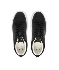 ARMANI EXCHANGE SUPER Baskets en cuir noir - Chaussures Femme - 4