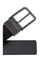 ARMANI EXCHANGE A|X LOGO ALL OVER Ceinture r&eacute;versible fer noir/forg&eacute; - Ceintures - 3