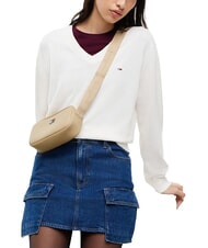 TOMMY HILFIGER TJW DAILY ELEVATED sac bandouli&egrave;re argile blanche - Sacs pour Femme - 2