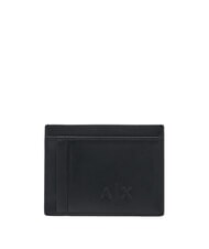 ARMANI EXCHANGE BARCELONA porte-cartes en cuir plat noir - Portefeuilles Homme - 2