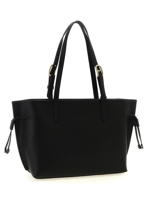 AVA Sac cabas moyen en cuir noir+int noir - Sacs pour Femme