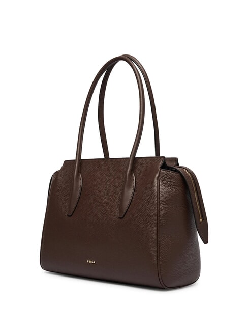 AMBRA Sac bandouli&egrave;re en cuir chocolat - Sacs pour Femme
