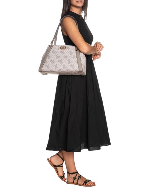 KARNILLA sac bandouli&egrave;re logo taupe fonc&eacute; - Sacs pour Femme