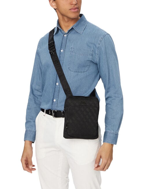 BOSTON II sac bandouli&egrave;re noir fonc&eacute; - Sacs en Bandouli&egrave;res pour Homme