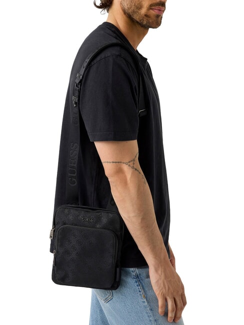BOSTON sac plat noir fonc&eacute; - Sacs en Bandouli&egrave;res pour Homme