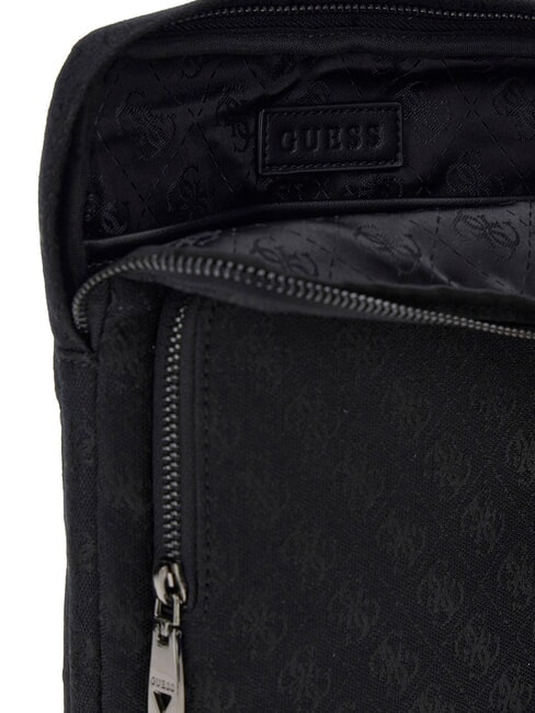 BOSTON sac plat noir fonc&eacute; - Sacs en Bandouli&egrave;res pour Homme