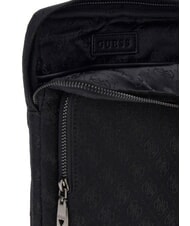 GUESS BOSTON sac plat noir fonc&eacute; - Sacs en Bandouli&egrave;res pour Homme - 4