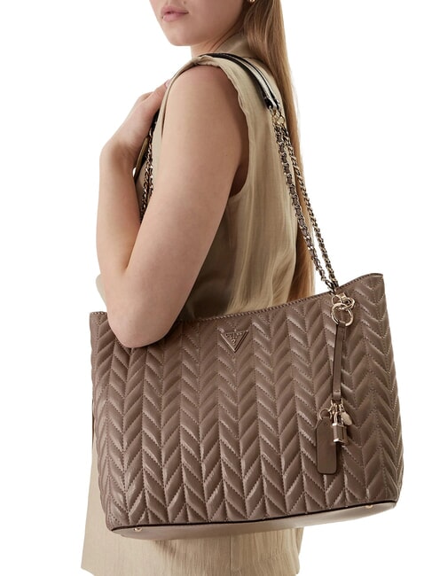 CHERYL 2 sac bandouli&egrave;re taupe fonc&eacute; - Sacs pour Femme