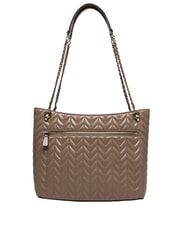 GUESS CHERYL 2 sac bandouli&egrave;re taupe fonc&eacute; - Sacs pour Femme - 3