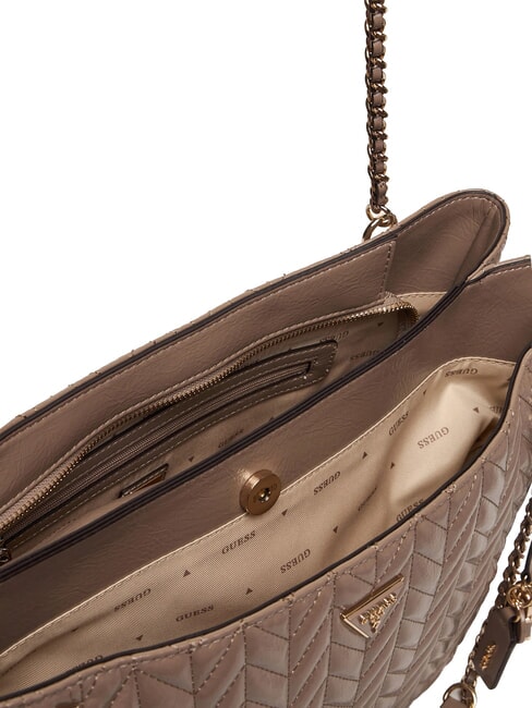 CHERYL 2 sac bandouli&egrave;re taupe fonc&eacute; - Sacs pour Femme