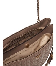 GUESS CHERYL 2 sac bandouli&egrave;re taupe fonc&eacute; - Sacs pour Femme - 4