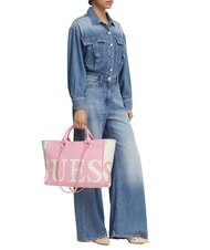 GUESS LOGO sac &agrave; main/&eacute;paule rose sauvage - Sacs pour Femme - 2