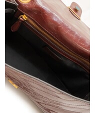 PINKO LOVE ONE LIGHT Sac en cuir matelass&eacute; de taille moyenne brun fonc&eacute; or antique - Sacs pour Femme - 3