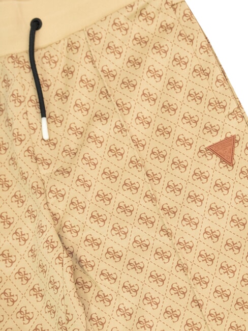 KIDS ACTIVE Pantalon de surv&ecirc;tement 4g aop beige blanc - Pantalons pour enfants