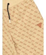 GUESS KIDS ACTIVE Pantalon de surv&ecirc;tement 4g aop beige blanc - Pantalons pour enfants - 3