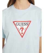 GUESS JEANS SS CN BOXY ICONIC  T-shirt en coton bleu a&eacute;rien - T-shirt - 3