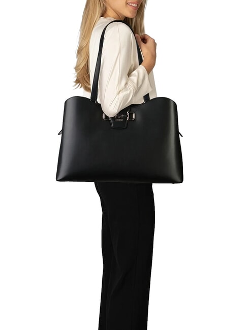 JANIE Sac cabas &agrave; bandouli&egrave;re NOIR - Sacs pour Femme