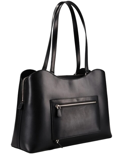 JANIE Sac cabas &agrave; bandouli&egrave;re NOIR - Sacs pour Femme