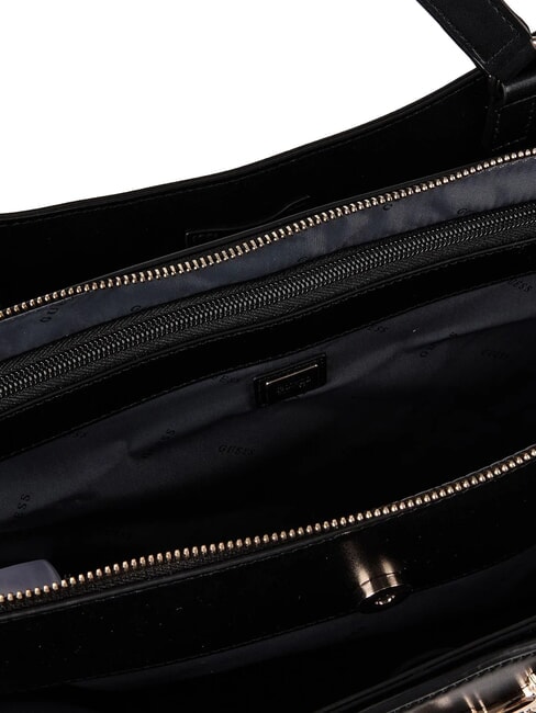 JANIE Sac cabas &agrave; bandouli&egrave;re NOIR - Sacs pour Femme