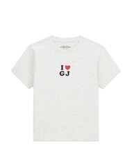 GUESS JEANS I LOVE GJ T-shirt en coton gris bruy&egrave;re clair gj lt - T-shirt - 3