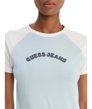 GUESS JEANS RAGLAN T-shirt en coton bleu brumeux - T-shirt - 3