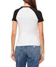 GUESS JEANS RAGLAN T-shirt en coton blanc pur - T-shirt - 2