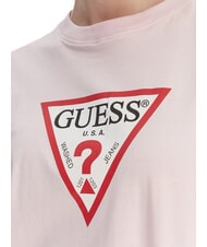 GUESS JEANS SS CN BOXY ICONIC  T-shirt en coton lilas d'&eacute;t&eacute; - T-shirt - 3