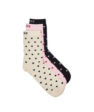 GUESS HEART Lot de 3 paires de chaussettes tulipe noire corail il - Chaussettes unisexes - 2