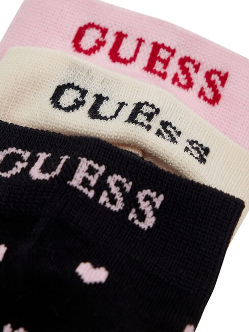 HEART Lot de 3 paires de chaussettes tulipe noire corail il - Chaussettes unisexes