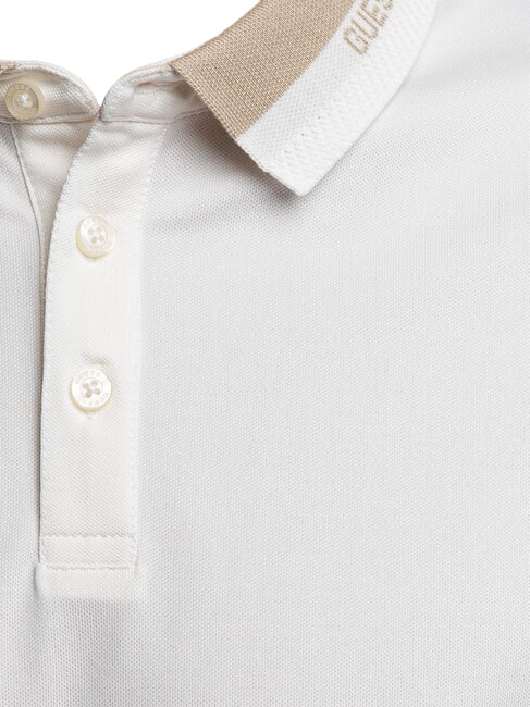 PAUL polo &agrave; manches courtes sel blanc - chemise polo
